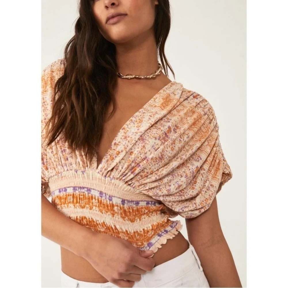 NWT Free People Next Vacation Top / Ivory Combo. XS
ob1243047 - Picture 6 of 12